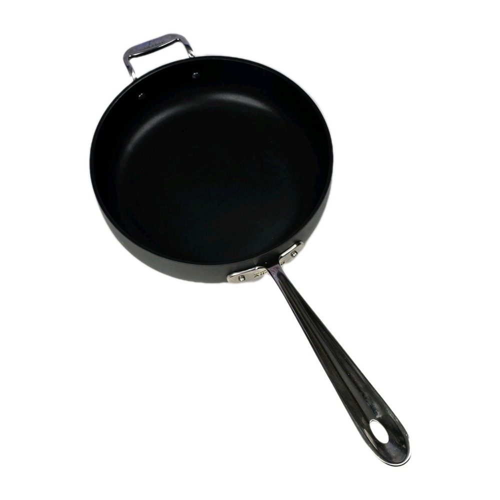 All‎ Clad 4 Quart Nonstick Fry Pan No Lid Black Stainless Steel Handle Kitchen